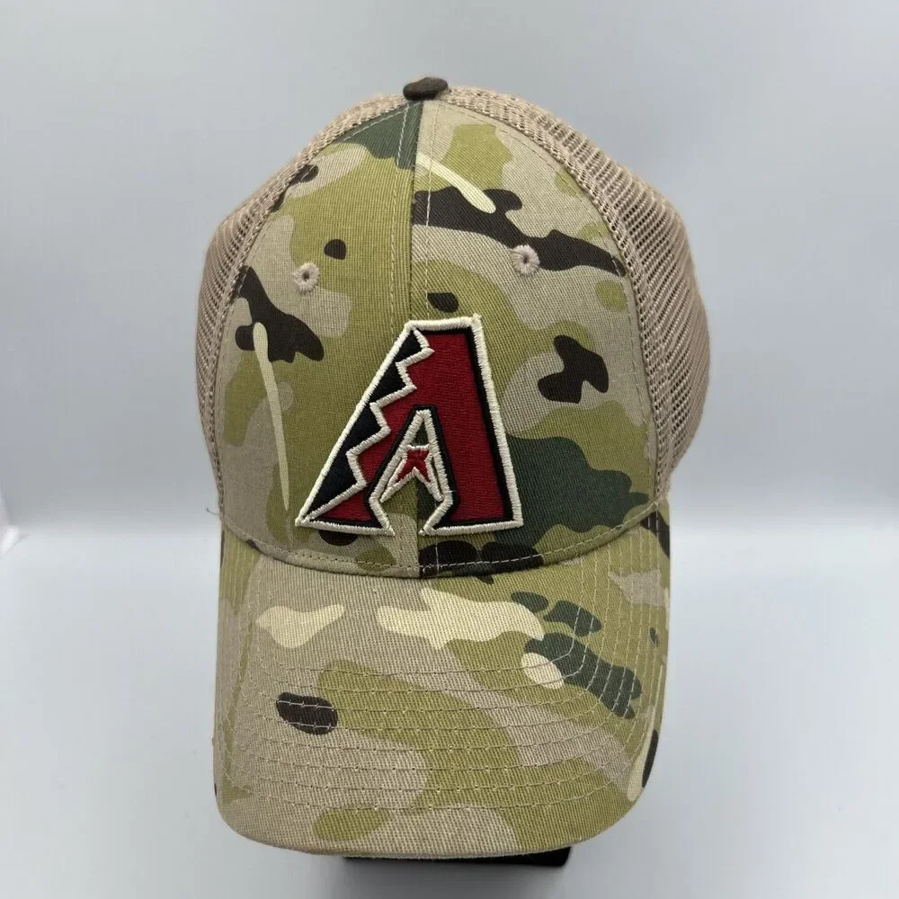 Arizona Diamondbacks Camo Trucker Hat MLB Fan Favorite Mesh Snapback Cap